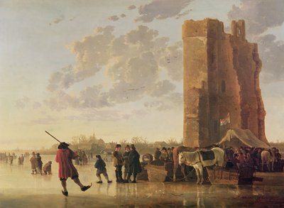 View of the Maas in Winter by Aelbert Cuyp